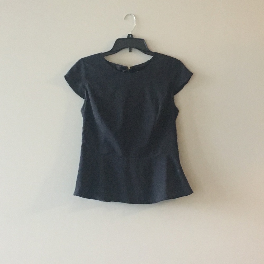 Black Peplum Top, Size S